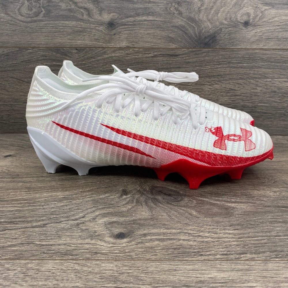 Under Armour Blur Smoke 2.0 MC Football Cleats Mens 11 White Red 3028220-101